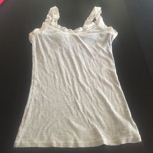 Abercrombie and Fitch grey lace trim cami